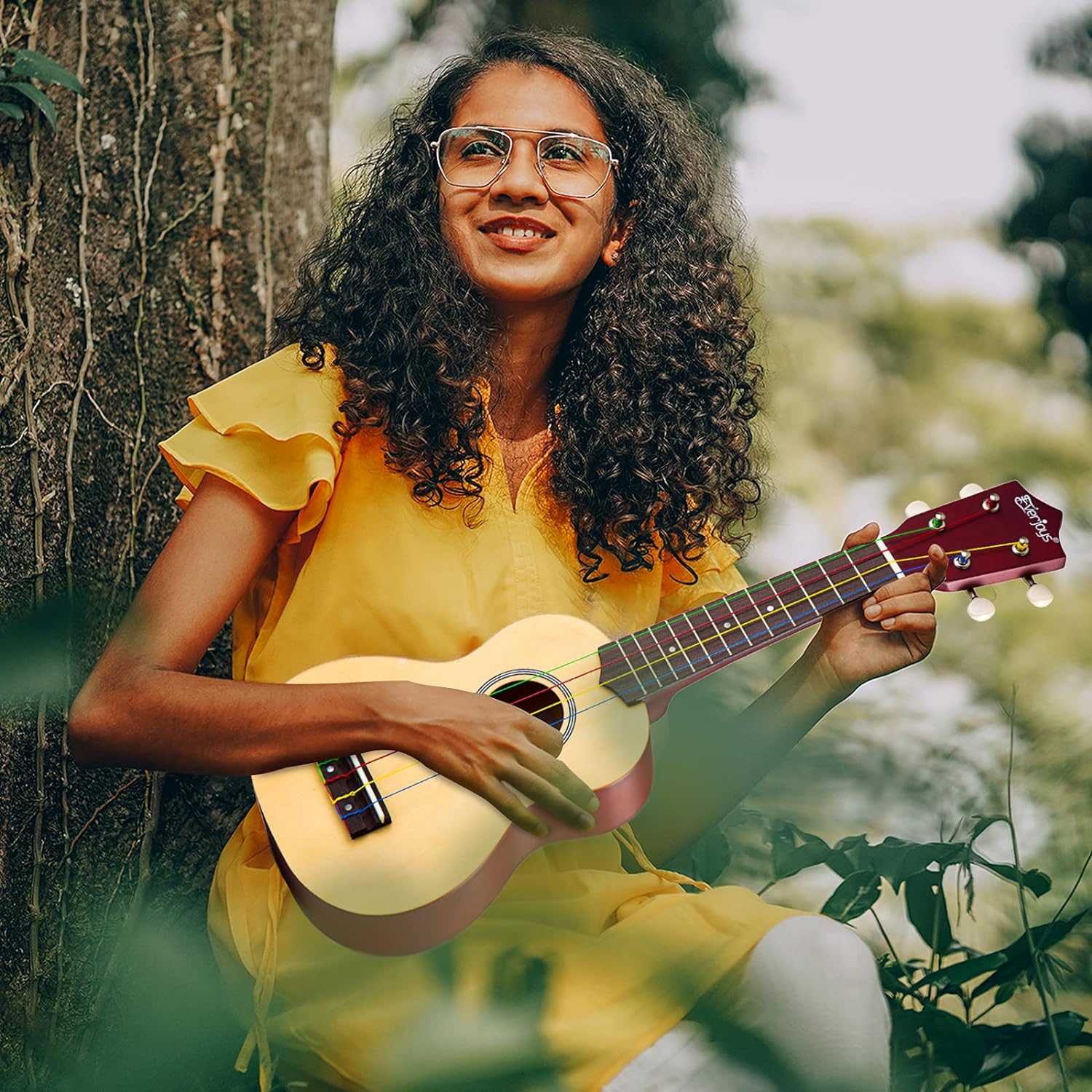 Soprano Ukulele Beginner Pack-21 Inch w/Rainbow String Free Online Lesson Gig Bag Fast Learn Songbook Digital Tuner Pick All in One Kit - Image 8